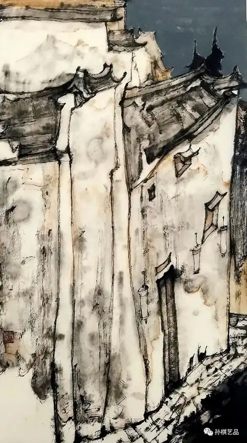 黑瓦白墙素江南青年画家孙棋用笔墨呈现徽派建筑的住宅美学