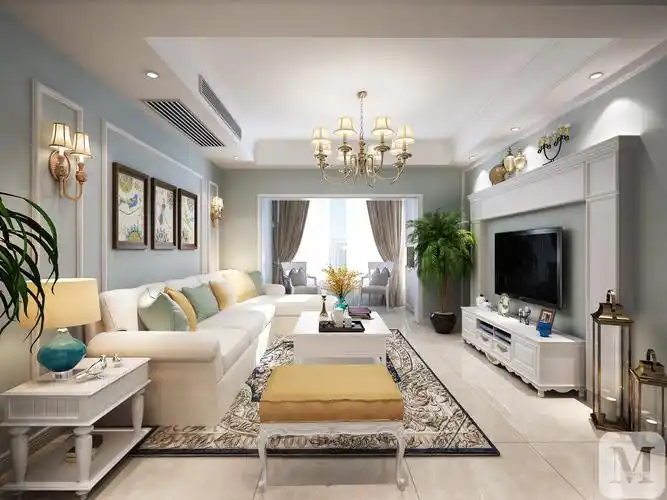 7万125㎡美式三房装修清新小美 活力张扬