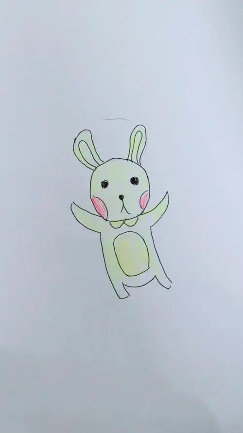 简笔画小兔子上色过程超可爱