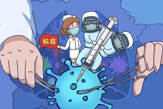 卡通手绘逆行者抗击新冠肺炎医生护士科学家科研设计素材