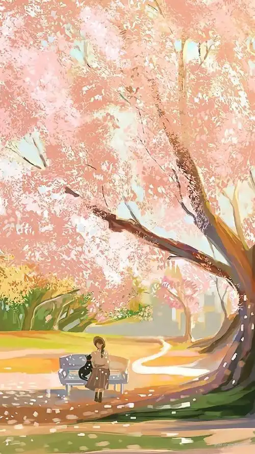 日本动漫中的樱花世界插画作品