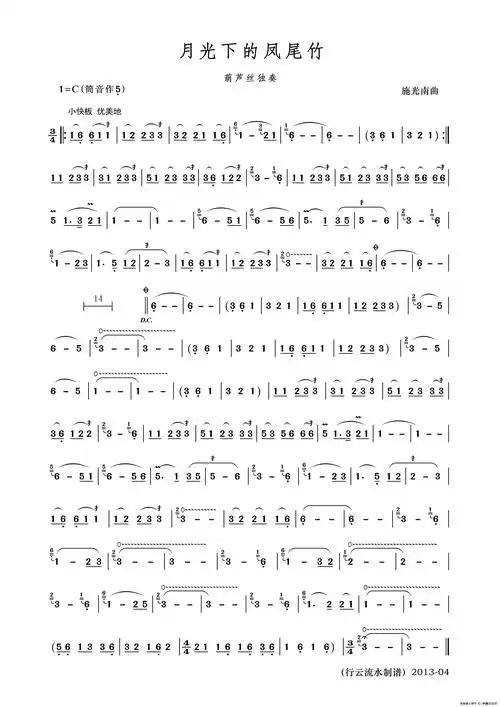 月光下的凤尾竹