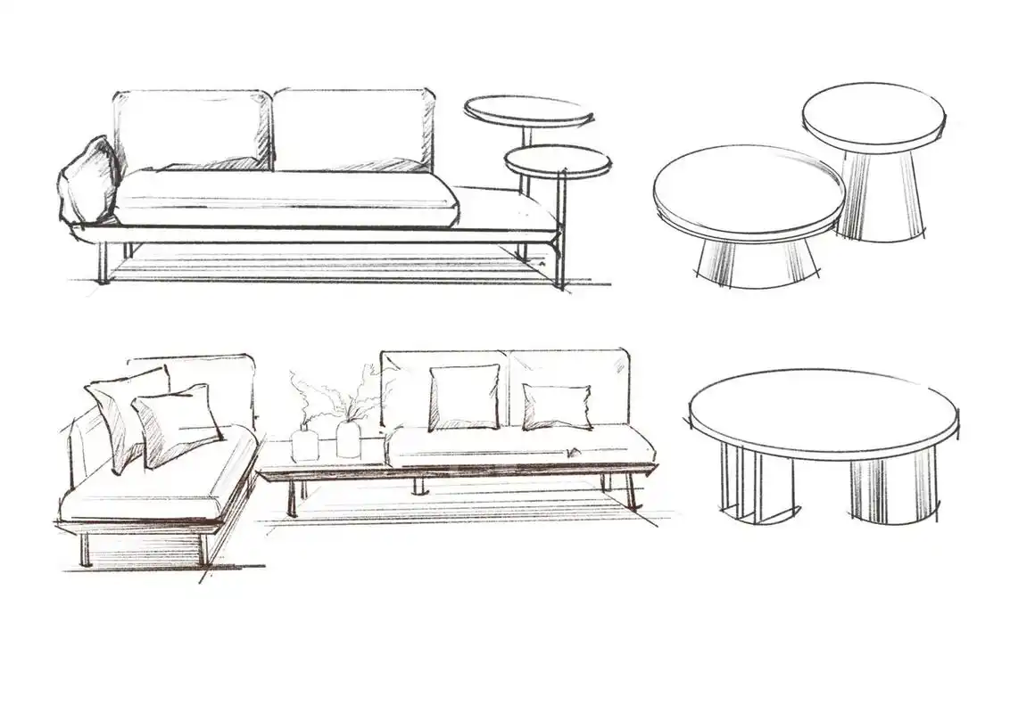 08.20(沙发茶几手绘)