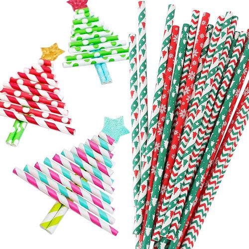 幼儿园儿童手工美术制作圣诞树纸质圆形吸管 学生创意diy美劳材料