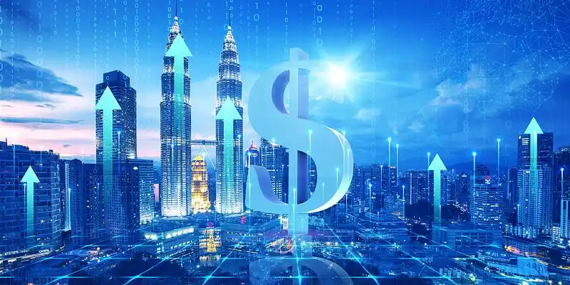 青蓝色科技感商业海报互联网金融企业公司商业与金融商业与金融背景