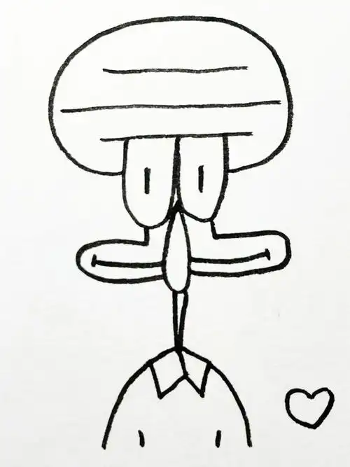 62100简笔画教程章鱼哥