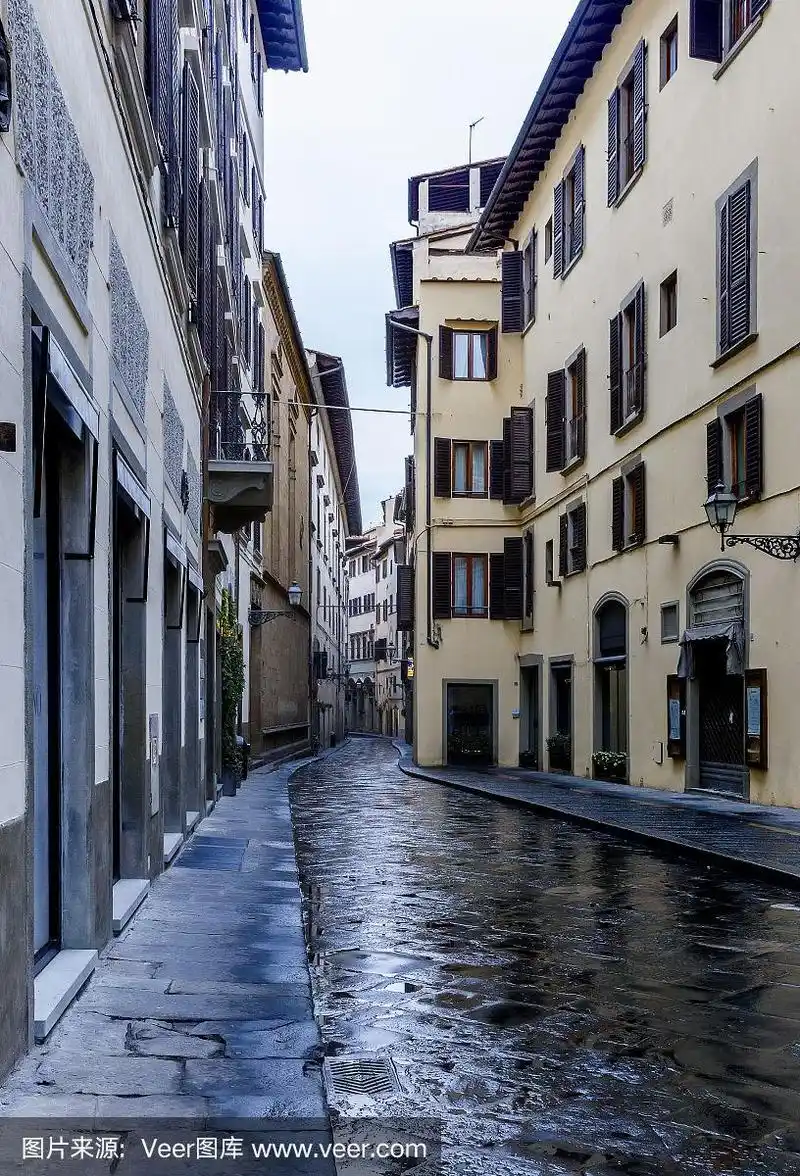佛罗伦萨狭窄的街道.意大利