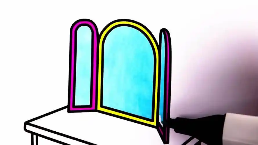 简笔画:教儿童绘画梳妆台