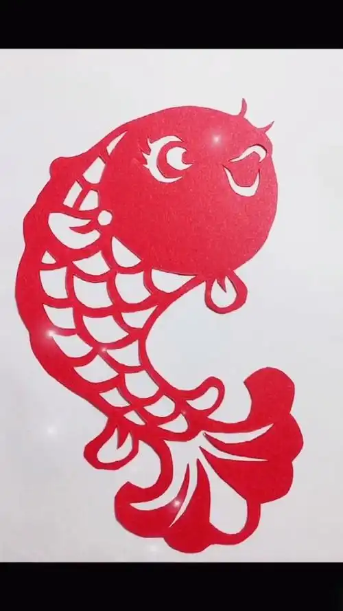 年年有鱼剪纸作品,祝大家锦鲤附体,好运连连