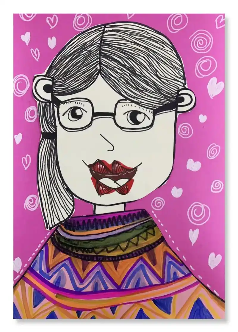 幼儿创意美术 #疫情早点结束 幼儿大班小朋友的线描人物画, - 抖音