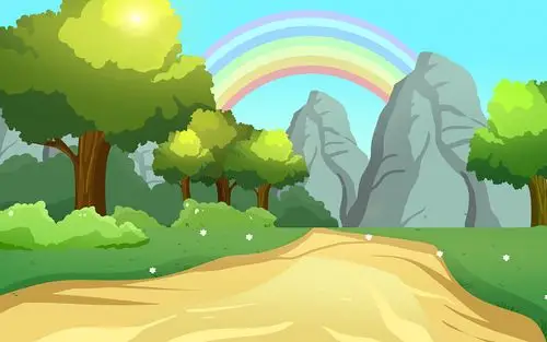 卡通森林背景图片