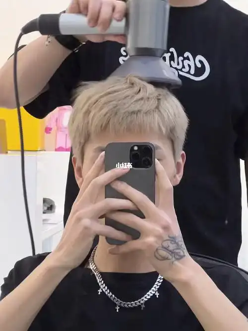 男生浅金亚麻发色