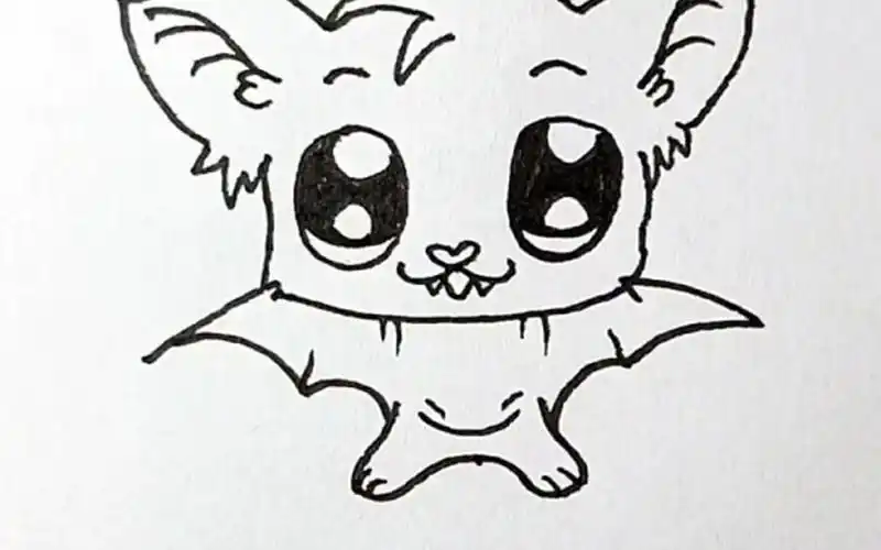 我们一家四口画的可爱蝙蝠!