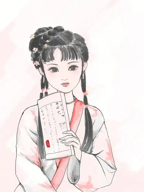 水墨人物林黛玉