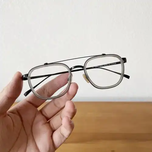 眼镜经典度数高度数近视大脸钢铁侠双梁镜架光学眼镜架