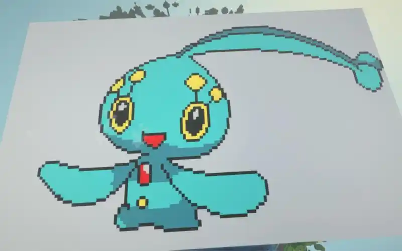 我的世界宝可梦玛纳霏像素画