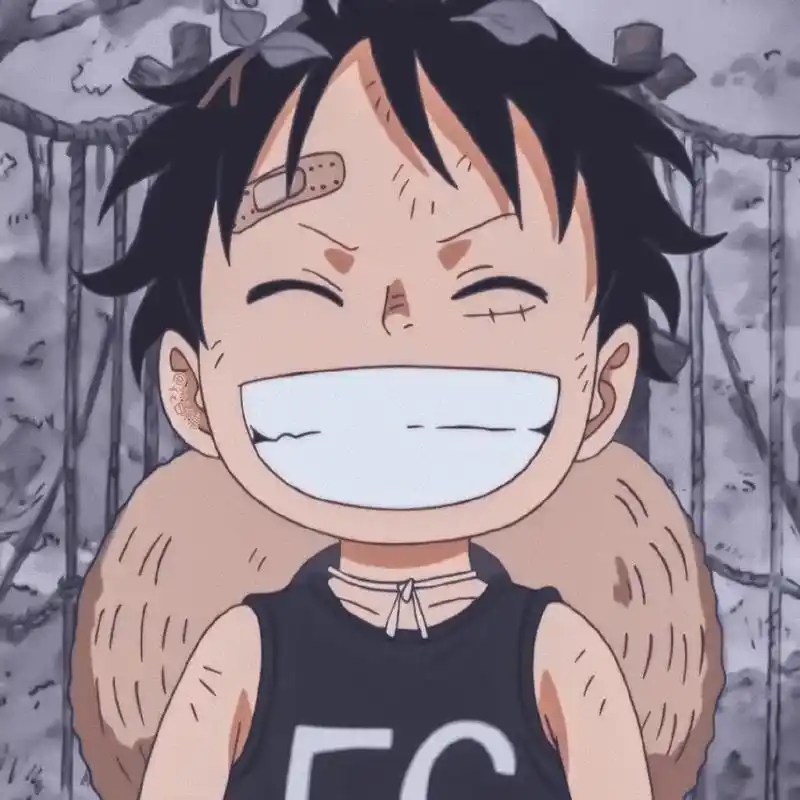 动漫头像.每次都能被路飞的笑治愈到06#海贼王 #路飞小时候 - 抖音