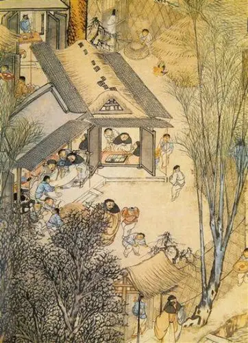 这类绘画的设色追求喜庆明快,构图充盈饱满,与年节喜庆的气氛相适应.