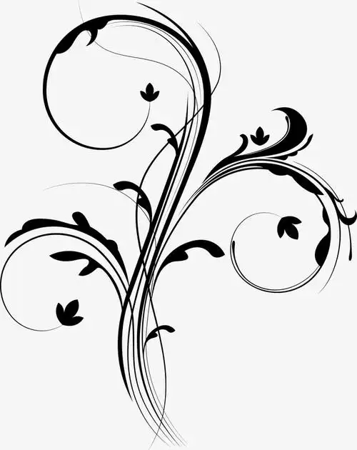 创意矢量水墨藤蔓图