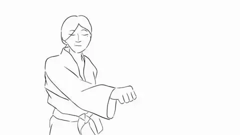 来看看有趣的素描版跆拳道动画