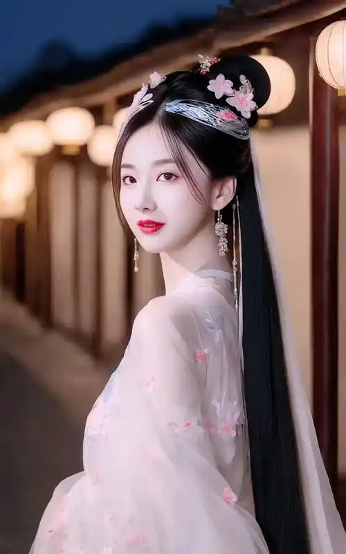 古装美女是古老文化的一部分,他们的衣着,发型,妆容都充满了古老的