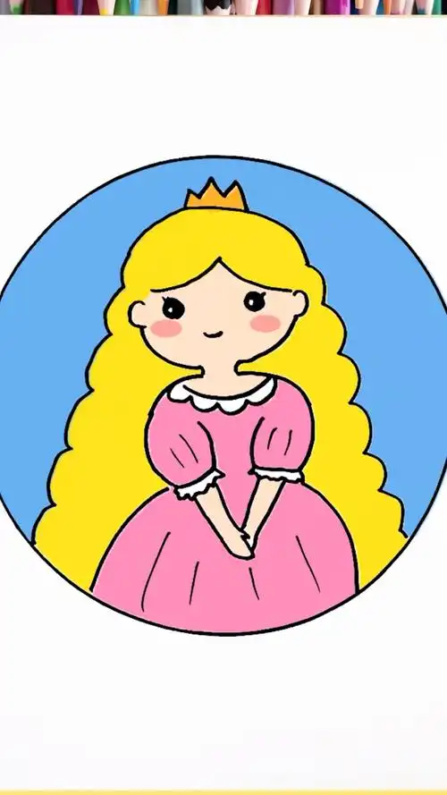 简单又可爱的小公主简笔画怎么画