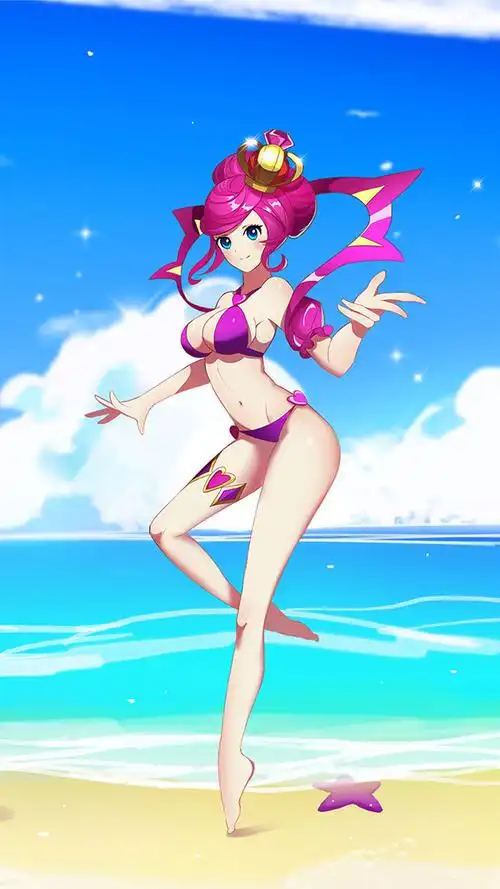 【女英雄泳装系列壁纸】吸血女王芈月沙滩秀_18183王者荣耀专区