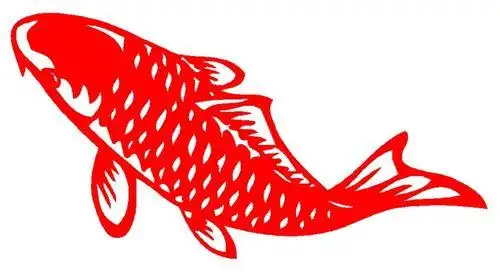 对折剪纸鲤鱼教程