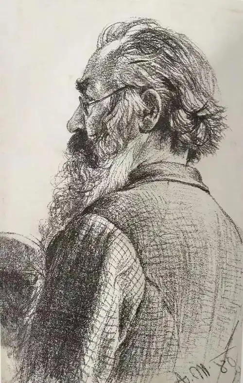 史上最全世界著名的素描大师阿尔道夫门采尔人物肖像作品