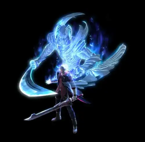 找一个鬼泣4尼禄变身魔人的黑色电脑背景图!