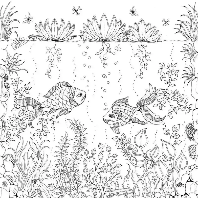 填色素材(十五)《秘密花园》马上就更完喽,下一本是