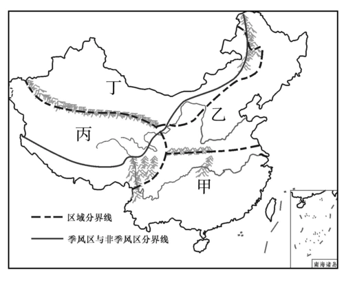 中考地理复习八年级下册《五章中国的地理差异,六章北方地区》测试题