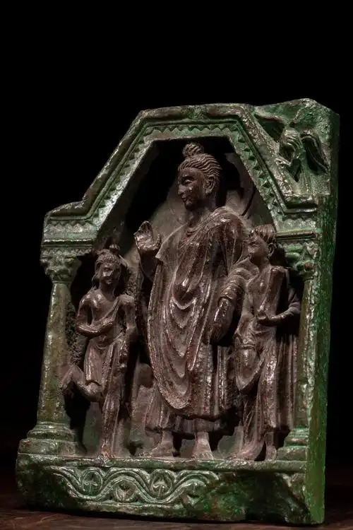 奥格作品南京京大报恩寺陀罗佛陀文物级浮雕像摆件