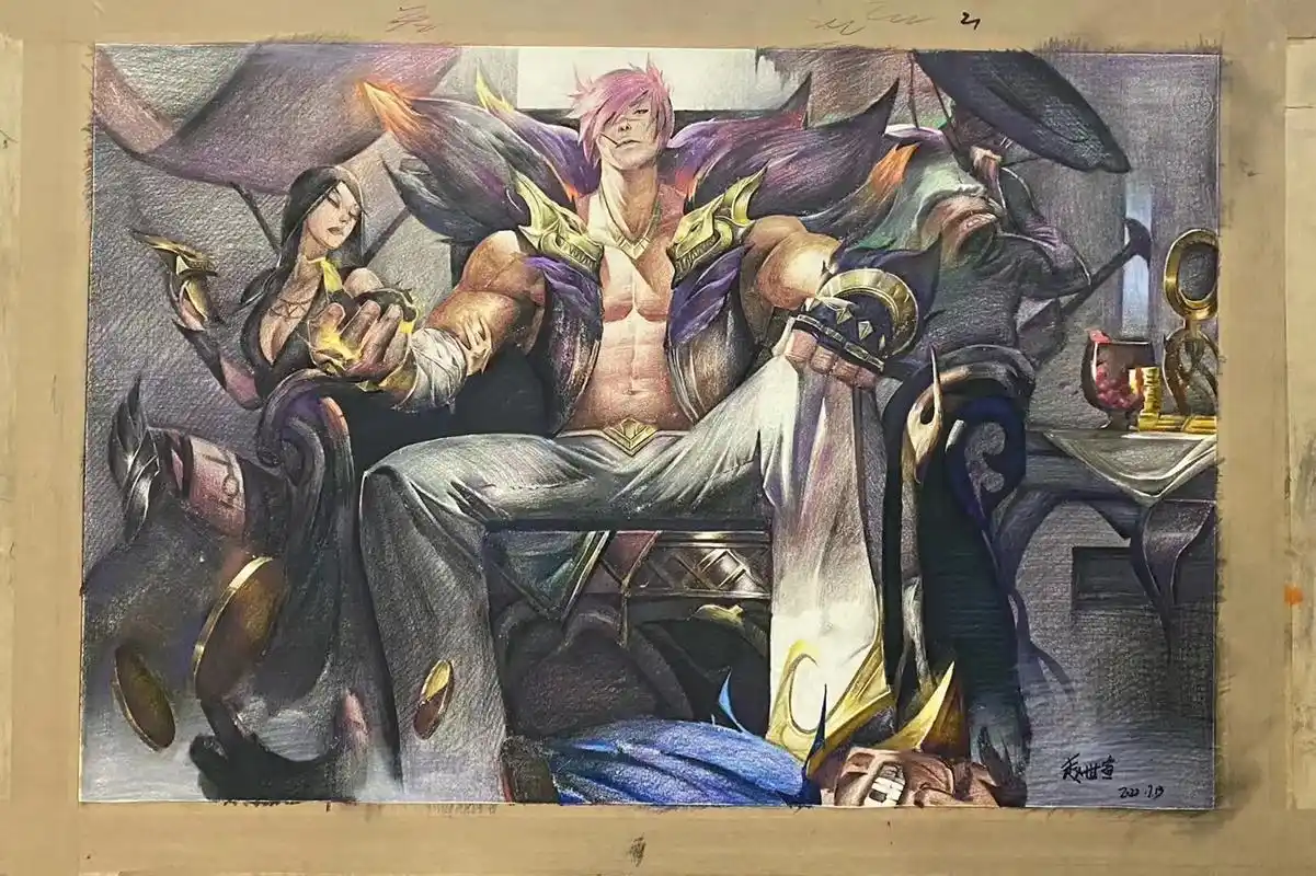 英雄联盟 #手绘 lol陪伴了我8000小时 - 抖音