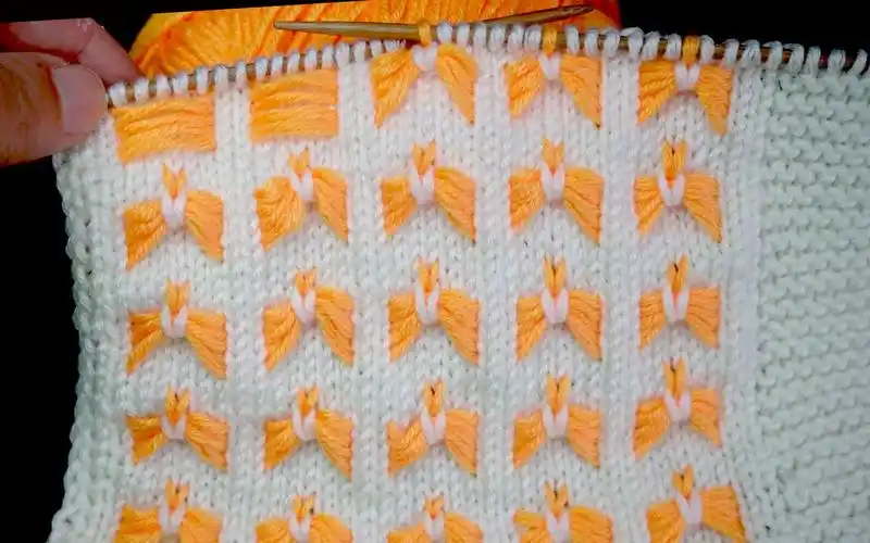 两种线织女士开衫和婴儿毛衣编织蝴蝶设计图案【棒针编织146期】