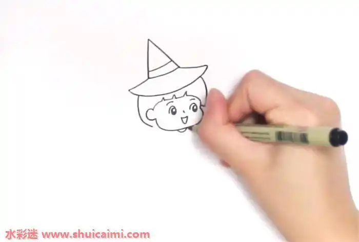 可爱的小魔女简笔画