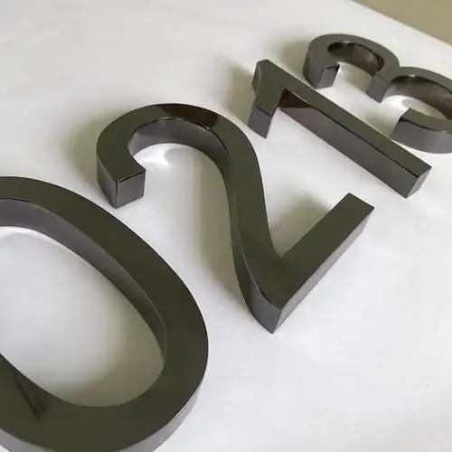 不锈钢字拉丝镜面金属字招牌广告字户外门头背景墙钛金字制作定做 -