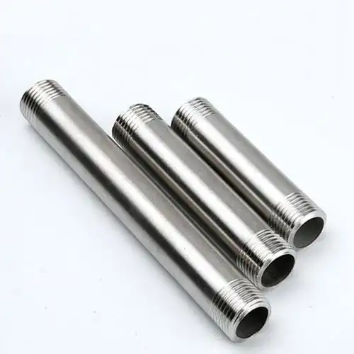 304不锈钢双头外丝抛光表面管子连接配件