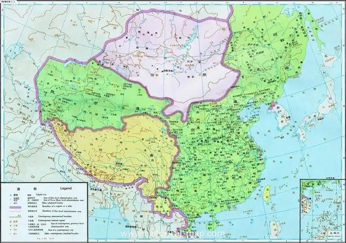 唐朝地图——方便对照游戏中地名