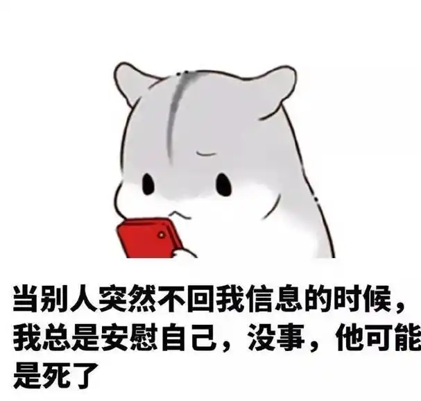 仓鼠表情包:你居然不回我消息!