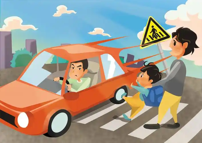 交通安全公益插画