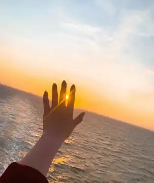 阳光透过手指唯美图片,阳光透过女孩手指唯美图片