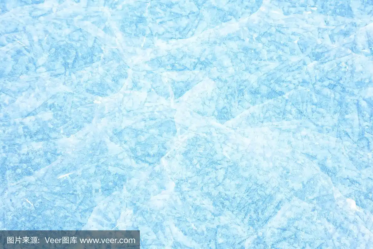 蓝色背景的冰纹理