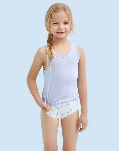 5折/5件6折】爱慕儿童天使小裤modal印花小爱心女童中腰三角内裤ak122