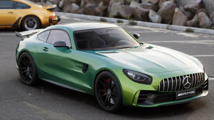 奔驰gtr-amg绿魔