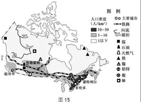 (1)加拿大矿产资源的特点有
