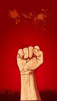 像素:4724 x 2362格式: psdjpgpsd红色丝绸拳头励志加油背景像素:5760
