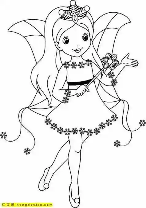 标签仙女仙子公主公主涂色公主简笔画图色城堡填色填色图片标签仙女