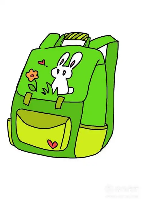 卡通简笔画:书包怎么画?,你值得一看的技巧 - 天晴经验网