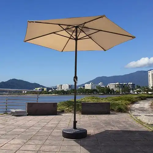 雨蒙蒙 户外遮阳伞中柱伞太阳伞阳台庭院泳池别墅防雨伞2.5米涤纶